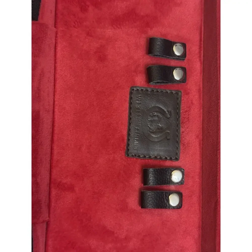 PINK Acid Wash HOWDY Hide & Leather Zip Travel Dresser Jewelry Box Cuff Case